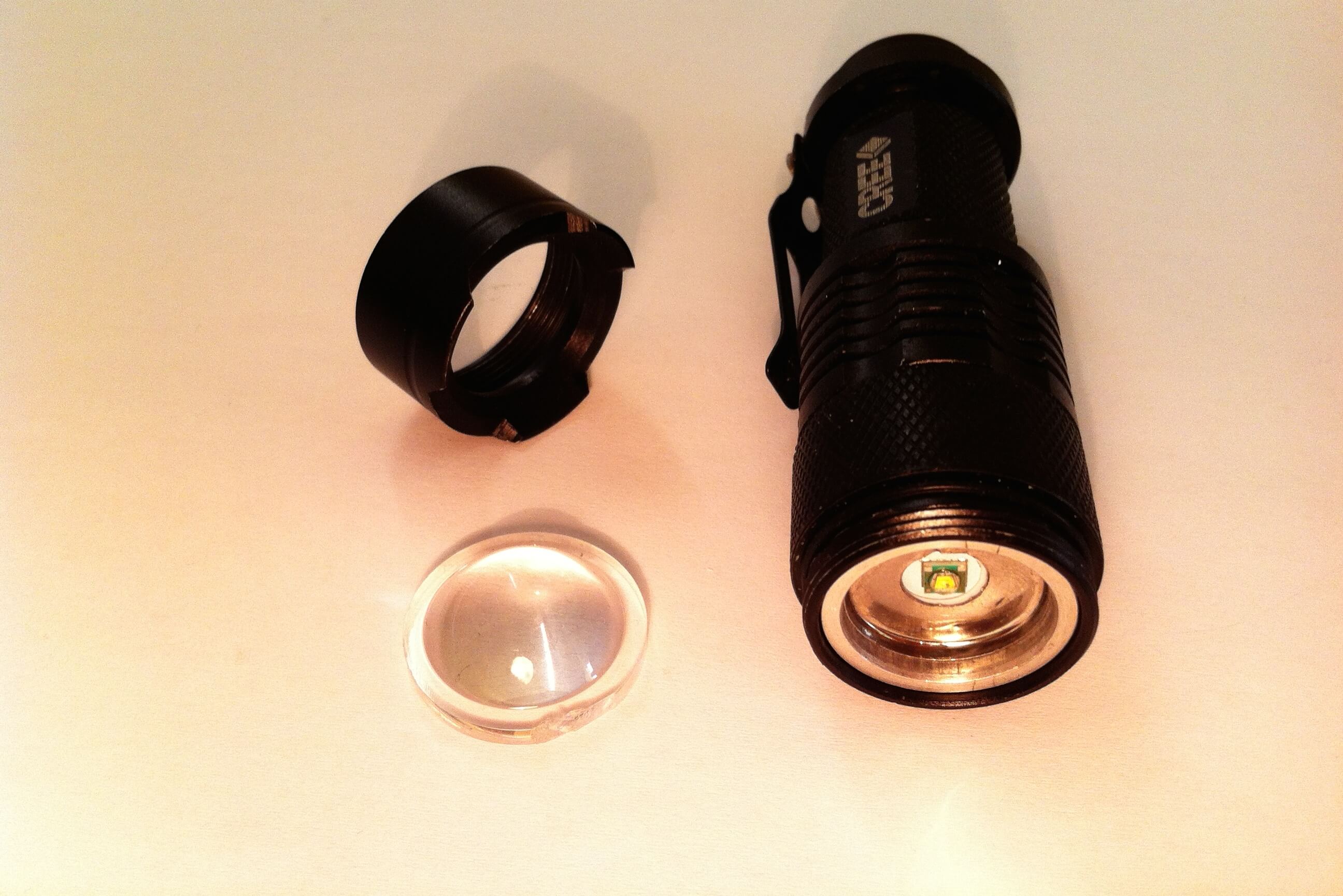 Disassembly - lens removed