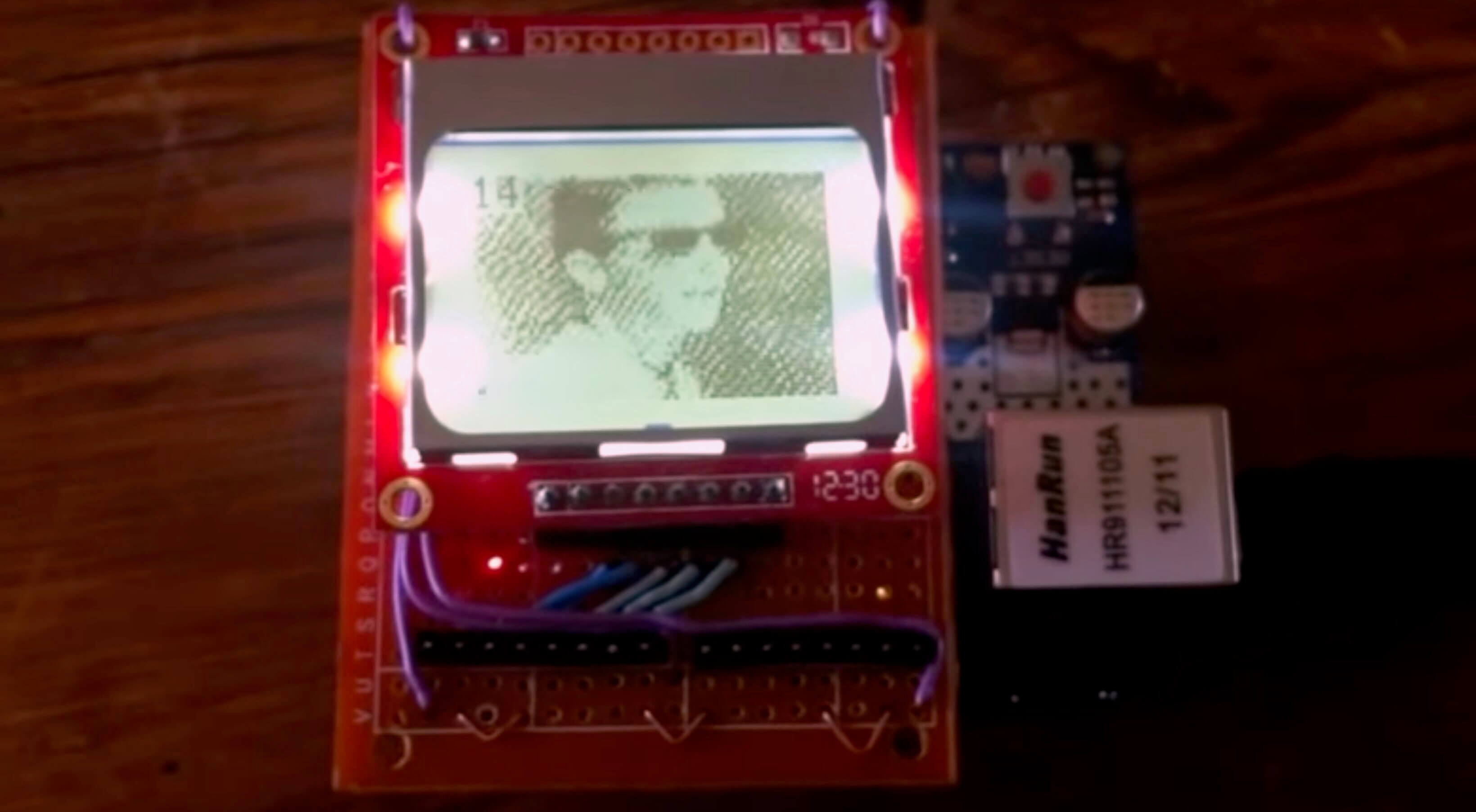 Image of the Nokia 3310 Video Player with a video frame
