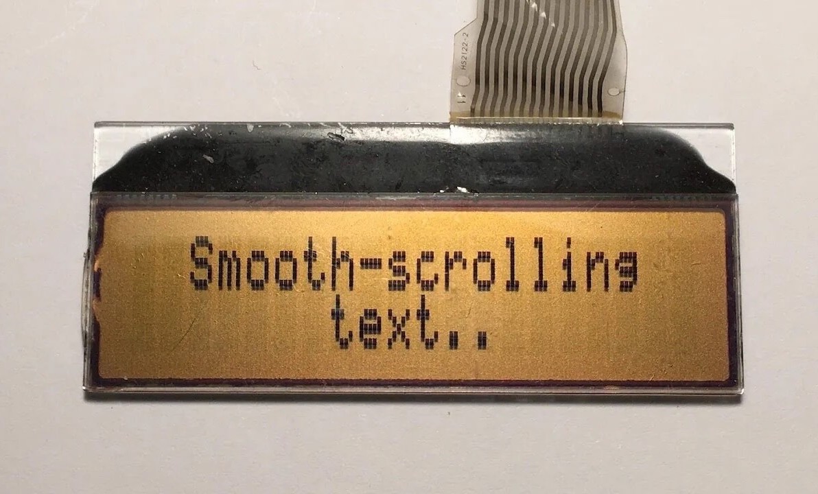Sample text on character LCD